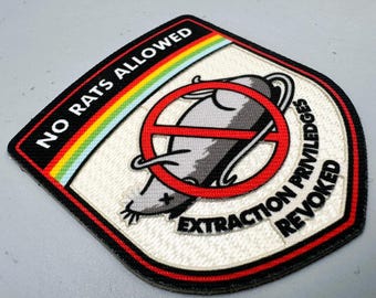 ARC Raiders Patch - No Rats Allowed Patch | Hook and Iron On backing - Tactical Morale Patch