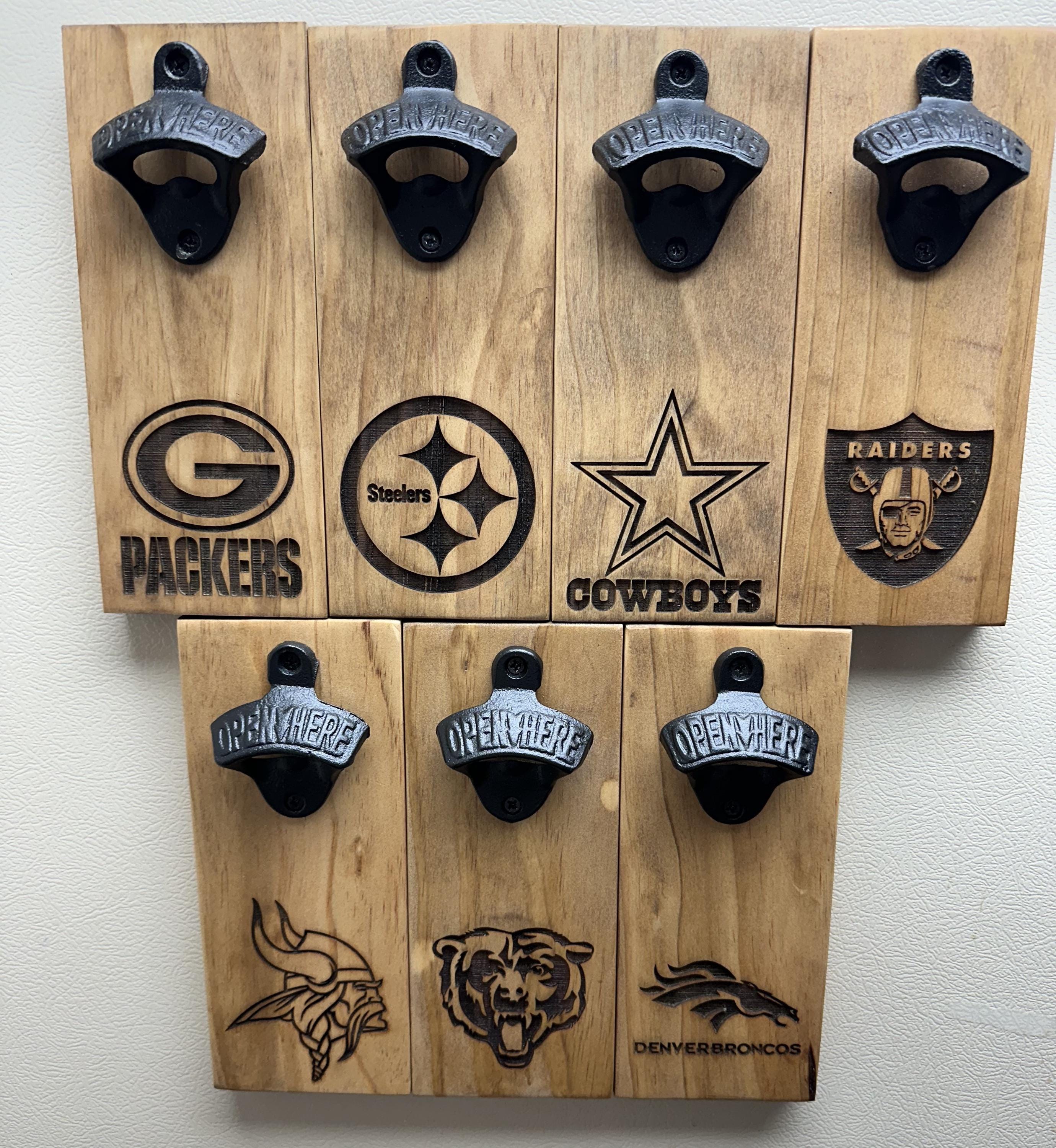 Magnetic Bottle Opener, Cap Catcher, Personalized Refrigerator or Wall Mounted Bottle Opener.
