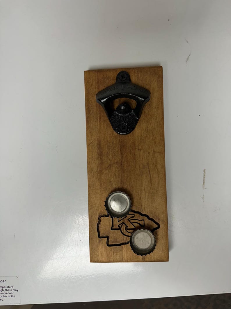 Kansas City Chiefs Magnetic Bottle Opener: Personalized Bar Decor image 2