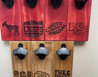 Kansas City Chiefs Magnetic Bottle Opener: Fan Cave Decor