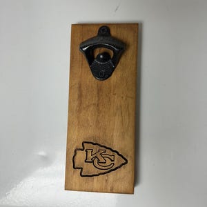 Kansas City Chiefs Magnetic Bottle Opener: Personalized Bar Decor image 1