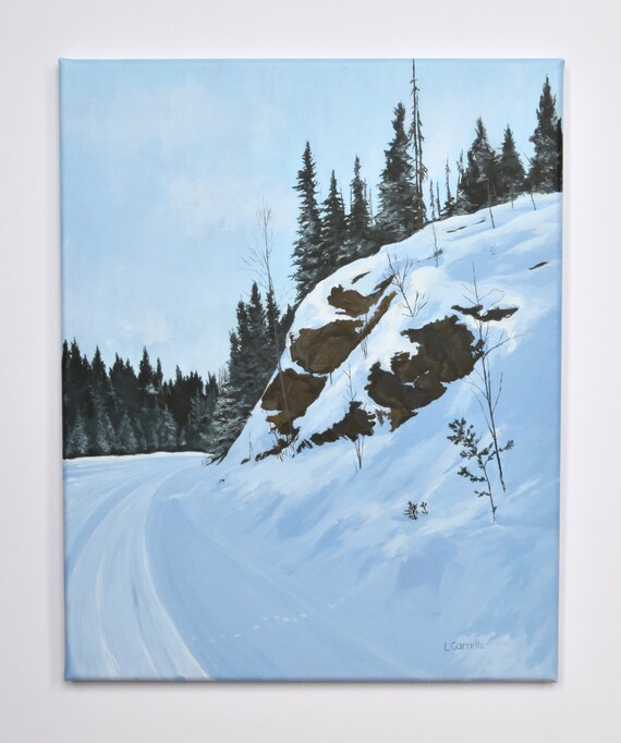 Snowy Mountain Road Original Painting Rocky Mountain National Etsy Canada Snowy Mountain Road Original Painting Rocky Mountain National Etsy Canada