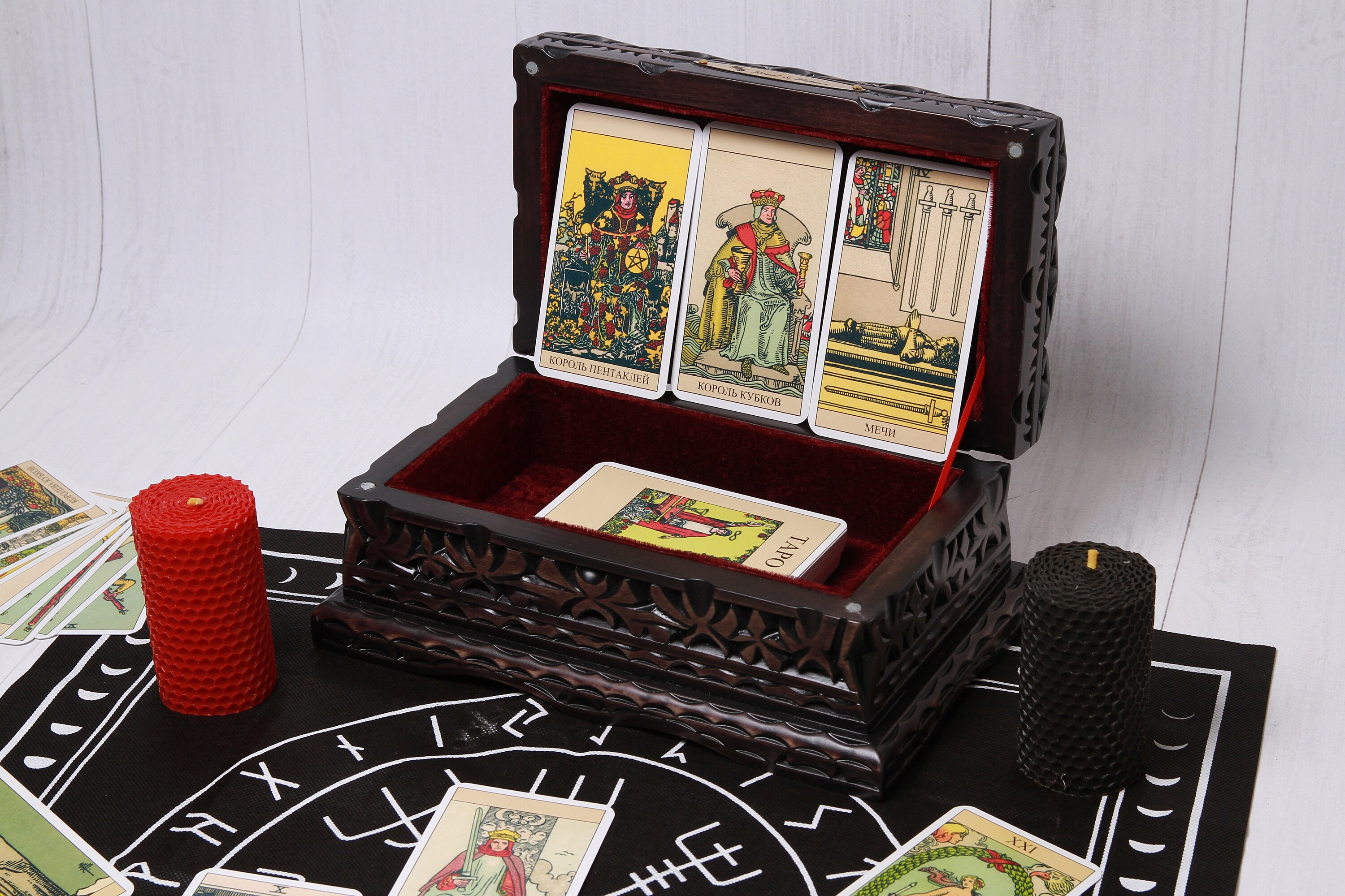 Tarot Card Box TarotKartenhalter Magic Card Box Holz Etsy