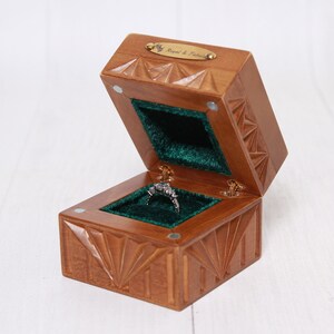 Engagement ring box, Wooden ring box, Proposal ring box, Ring bearer box