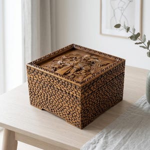 Viking Odin Stash Box - Snidad träkista med fjärrlås