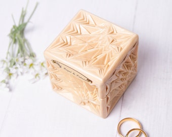 Wood Engagement Ring Box Bearer, Custom Wedding Ring Box, Ring Box Holder, Proposal Ring Box, Wedding Ring Box