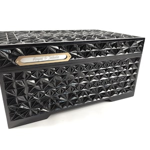 Gepersonaliseerd: grote houten kist, luxe sieradendoos, sieradendoos, cadeaus voor haar, slotdoos, houten kist, houten kist, sieradendoos, opbergdoos