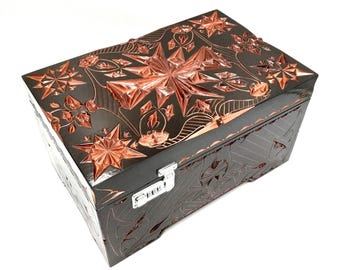 Adult Toy Box with Lock - Maltese Cross Carved Chest