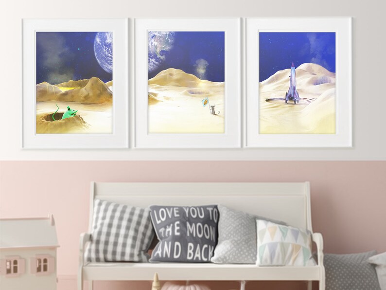 Astronaut Print Outer Space Nursery NASA Nursery Decor Space Nursery Prints Adventure Nursery Space Nursery Print Travel Theme Nursery