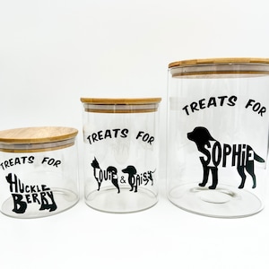 Glass Treat Jar - Personalized - Pet Name & Breed