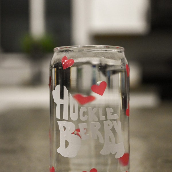Hearts Glass Can (Change Color When Cold) - Personalized - Pet Name & Breed