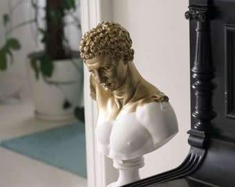 Hermes Statue,Greek Sculpture,Large Hermes Bust,Sculpture, Roman Statue, Decorative Figurine, statuette home decor,Bust Statue