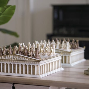 Chess Board Set Parthenon Sculpture A Work Of Art Truly Elegant