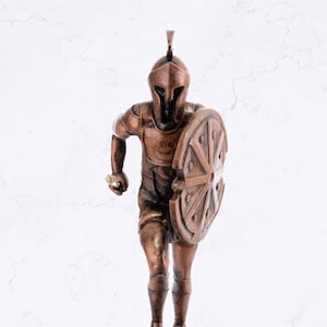 Statua di Achille, eroi della guerra di Troia, antica Grecia, statuetta in marmo e rame, altezza 7,3 pollici