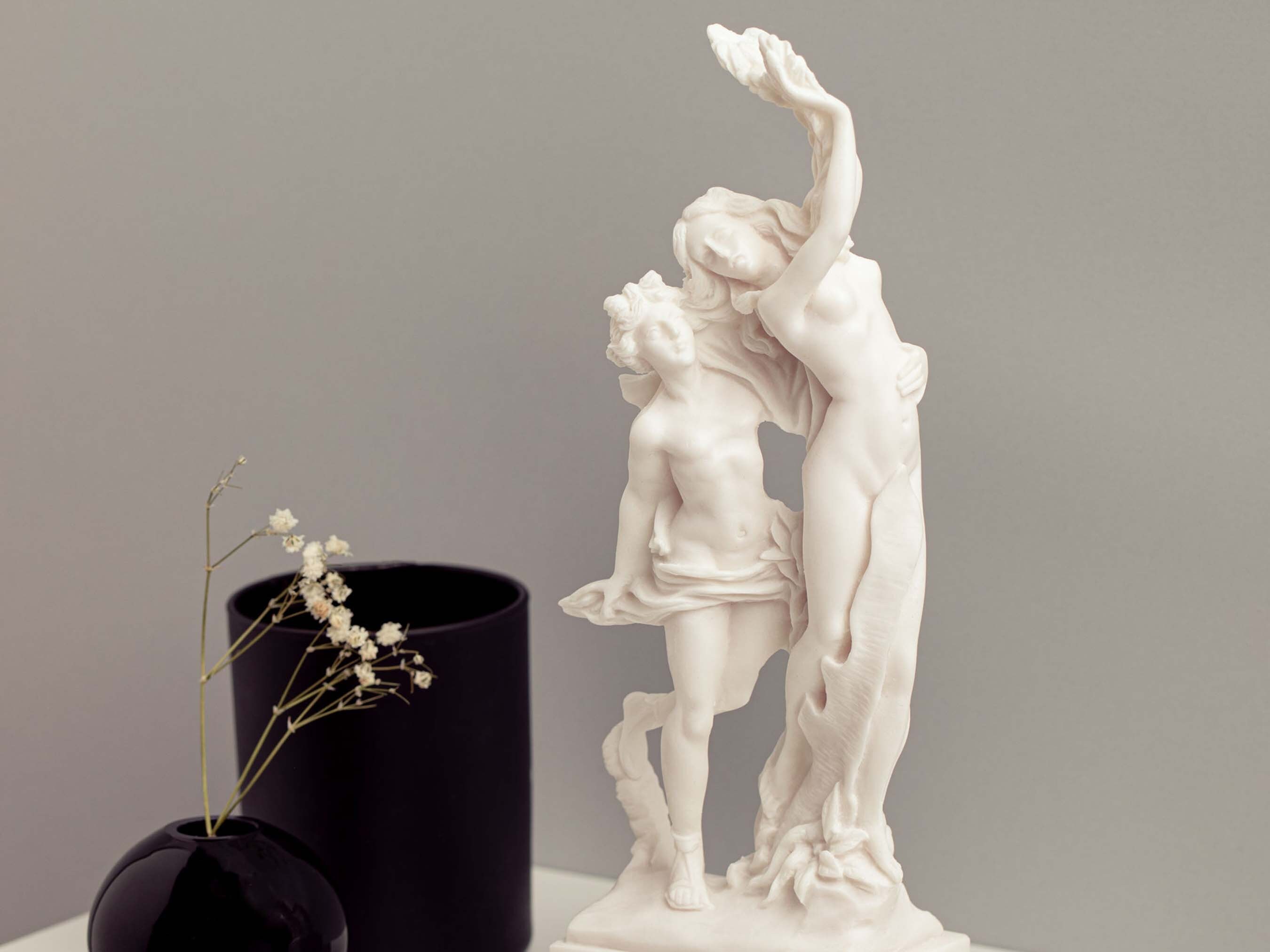 アポロ と ダフネ ギリシャの女神の彫刻像 大理石風(ベルニーニ作) アポロとダフネ ギリシャ女神彫刻大理石風彫像バロック彫刻の