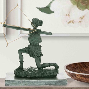 Artemis Statue Greek Goddess Statue,Roman Sculpture Diana Statue Art home decor Decorative Figurines Painted Statue Height 11 in