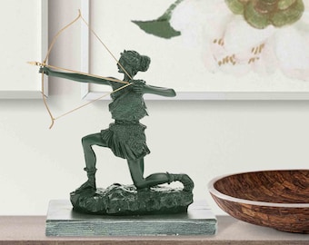 Artemis Statue Greek Goddess Statue,Roman Sculpture Diana Statue Art home decor Decorative Figurines Painted Statue Height 11 in