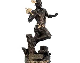 Estatua del Mensajero de los Dioses Griegos para Decoración del Hogar, Regalos, Figura Mitología, Obras de Arte Auténticas de Colección, Colección Stef, 9.65 pulgadas