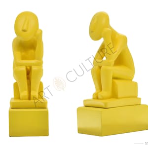 Modern Bookends Set Of 2 Pieces Cycladic Idols Sculptures Home Decor 20 cm Height image 4