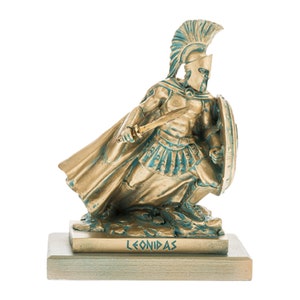 Leonidas Statue Spartan Greek Bronze Sculpture Heroes Figurine image 4