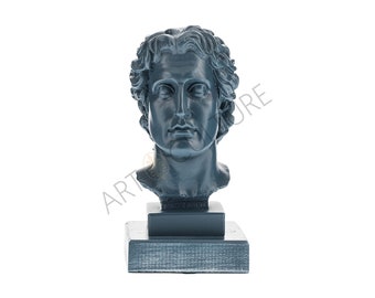 Alexander the Great Bust Statue Greek Macedonian King Figurine 18.5 cm Height