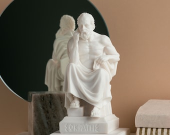 Socrates Statue Greek Philosopher Sculpture Ancient Greek Figurine 18 cm Height