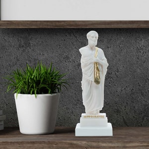 Hippocrates Sculpture Ancient Greek Statue Doctor Gift 26 cm Height