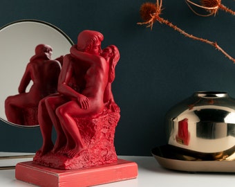 Statue de couple The Kiss, sculpture de Rodin, 20 cm (8,2 po.) de hauteur