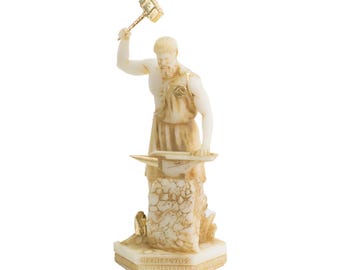 Hephaestus Statue Greek God Of Fire Artisans for Home Decor Gift Figurine Mythology Collectible Authentic Artworks Stef Collection 6.7 inch