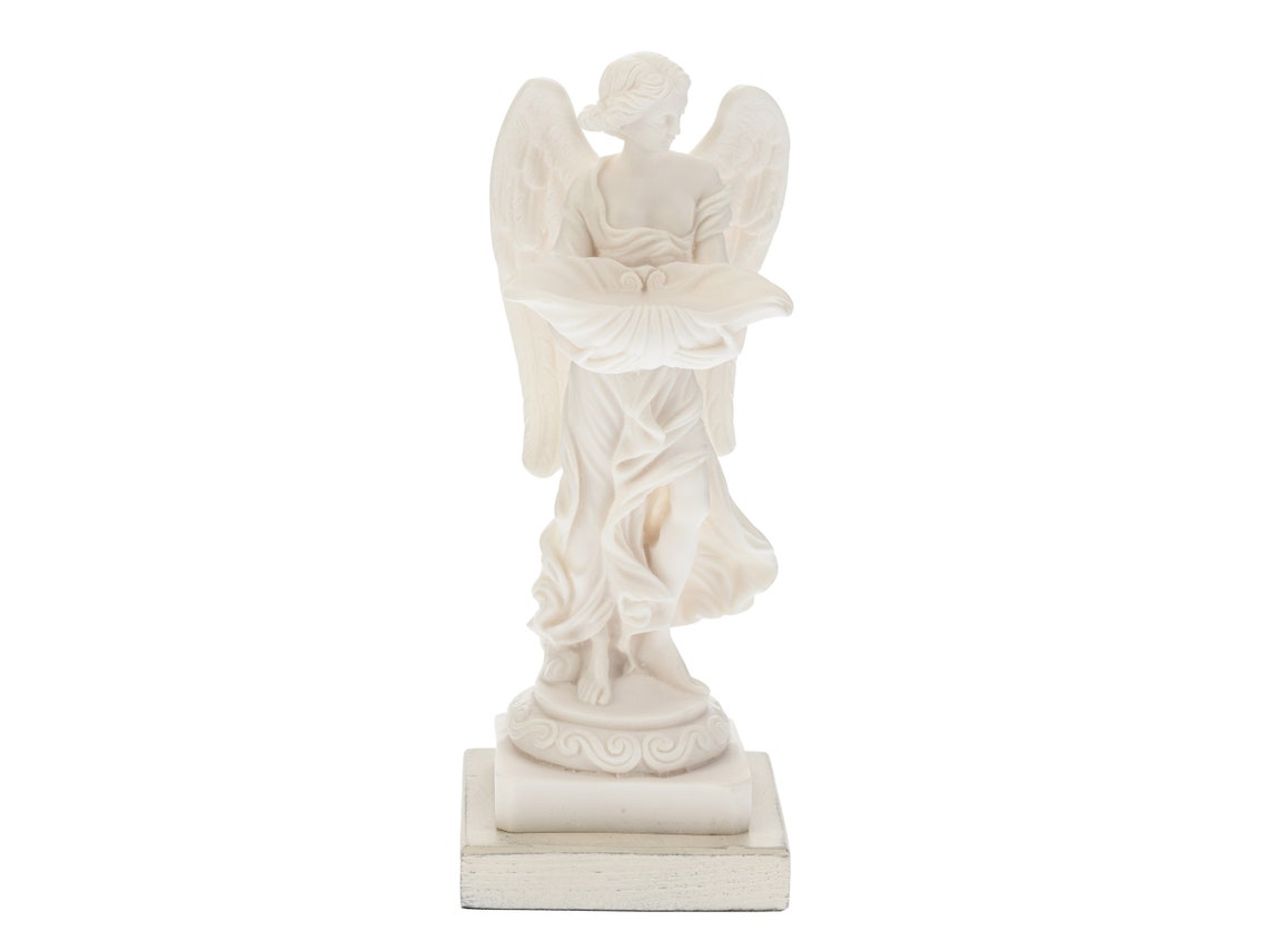 Female Angel Sculpture Religious Marble Statue Angel 25 Cm Etsy