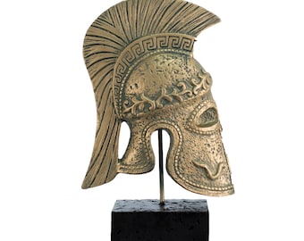 Griechischer Helm Tischdekor Bronze Skulptur 22,5 Höhe