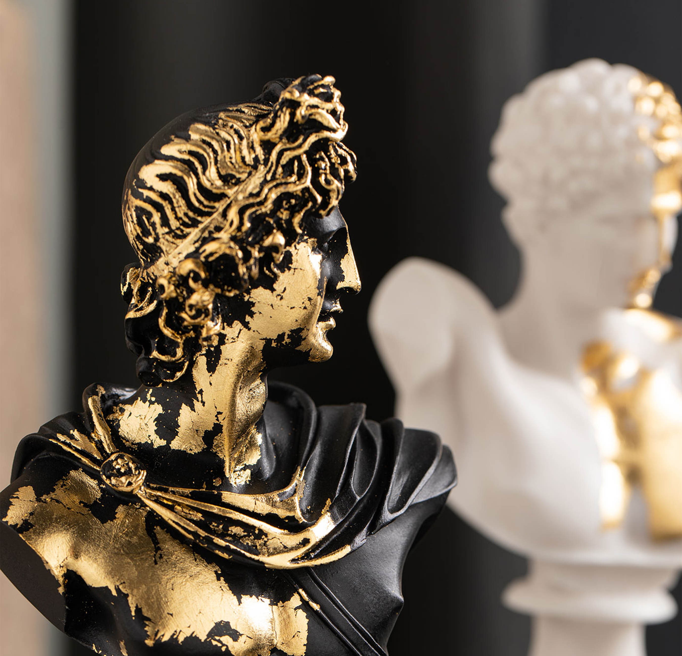 Decorative Bustes Sculptures Set Minimalist Decor Apollo and Aphrodite ...