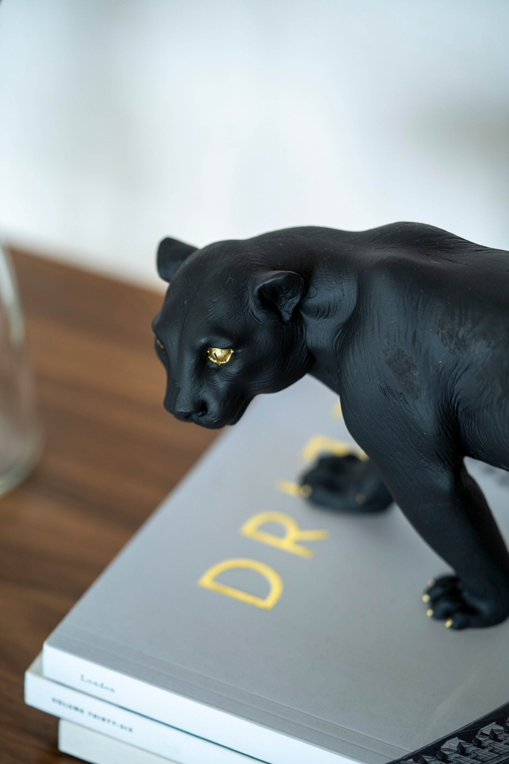 Geometric Panther Figurine - Exquisite Decor Item – Sage & Sill