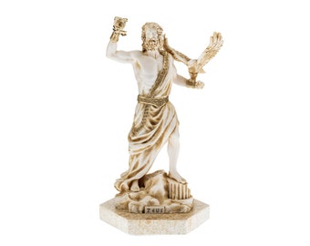 Zeus Statue Roman Jupiter God, Greek God Statue, Roman Sculpture, Handmade Marble Statue, 26 cm