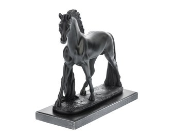 Horse Statue Animal Sculpture Marble Figurine Height 28 cm