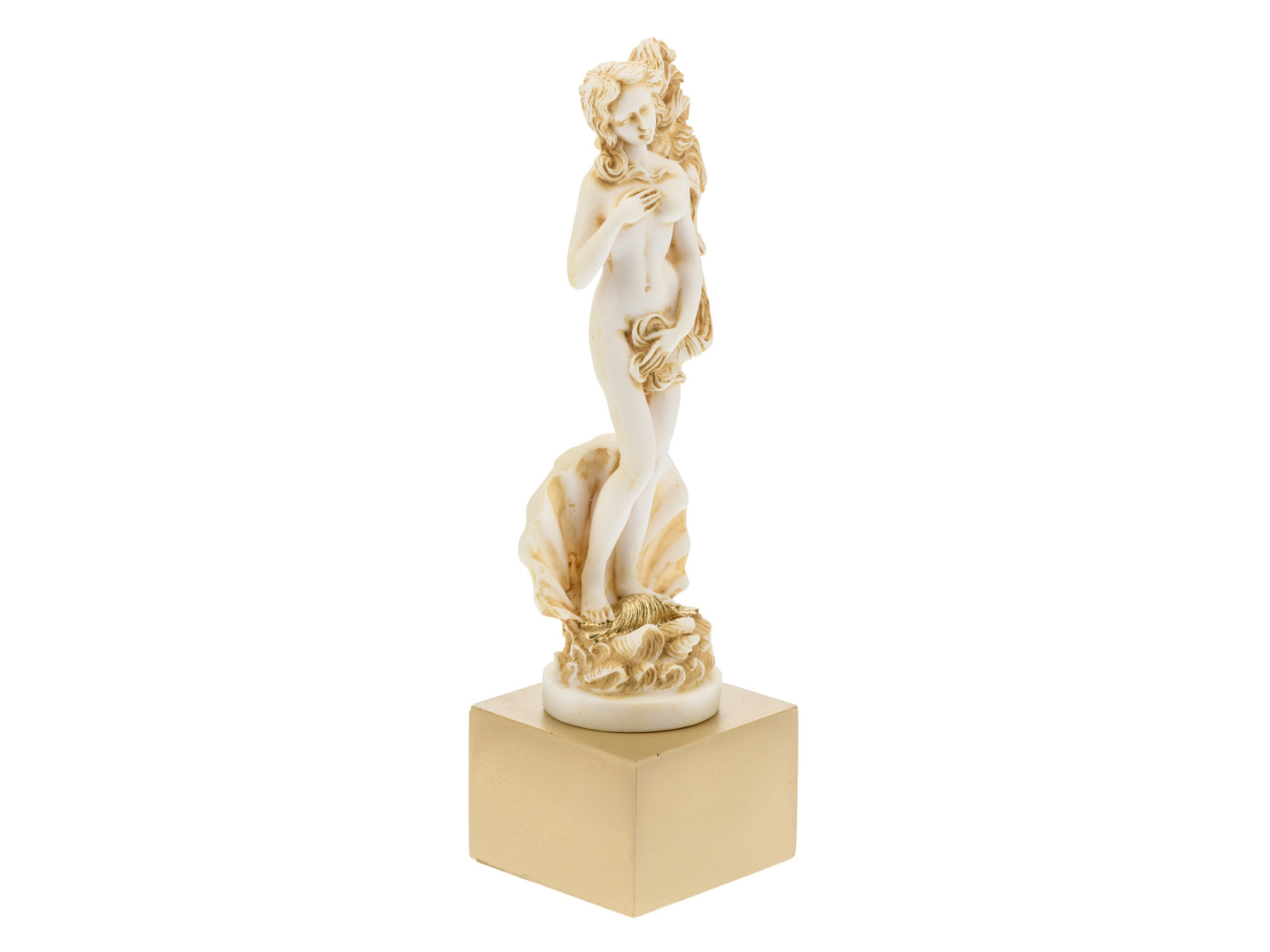 ヴィーナスの誕生 像 スペイン製 ALABASTROS ALFREDO 約62cm 美の女神像 ビーナス アフロディーテ彫刻 台座割れあり 札幌市北区屯田 アフロディーテの誕生像 ヴィーナスの彫刻 裸の女性ギリシャの女神 高