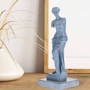 Afrodite de Milos Greek Goddess Venus Statue Modern Art Painted Marble Sculpture