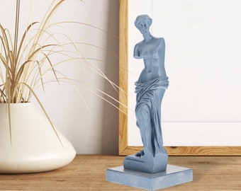 Afrodite de Milos Greek Goddess Venus Statue Modern Art Painted Marble Sculpture