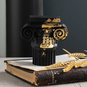 Art Statue Ionic Colum Modern Bookend Handpaint Minimalist Decor