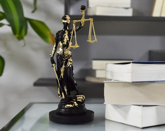 Lady Justice Statue Themis Greek Goddess Sculpture 34cm Height