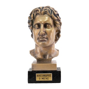 Alexander the Great Statue Decorative Bust Greek Macedonian King Sculpture 19 cm Height