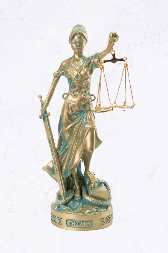 正義の女神像 テミス ギリシャの女神彫刻 高さ9.85インチ - Etsy