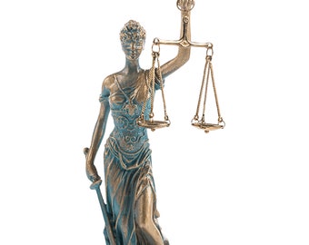 Lady Justice Statue Themis Greek Goddess Sculpture 28cm Height