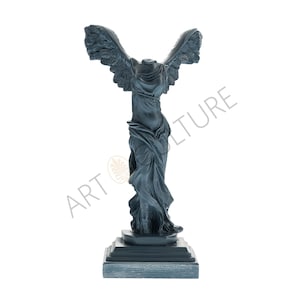 Winged Victory Nike Of Samothrace Statue Ancient Greek Famous Sculpture 31 cm Height Blue