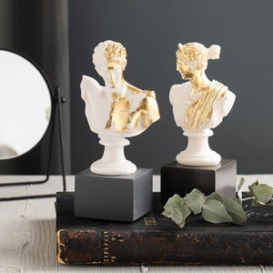 Patinated bust of Hermes. 52 x 35 x 20 cm. - Decorar con Arte