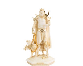 Estatua de Hades, dios del inframundo, mitología griega antigua, escultura, obra de arte auténtica y coleccionable, colección Stef, 18 cm de altura.