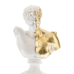 Greek God Bust Statue White Limited Sculpture Home Decor 24 cm Height