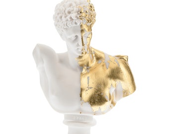 Greek God Bust Statue White Limited Sculpture Home Decor 24 cm Height