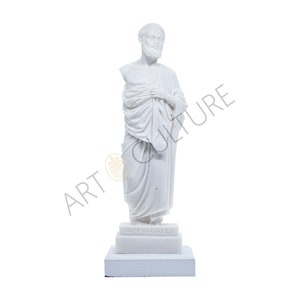 Hippocrates Statue Ancient Greek &quot;Father of Modern Medicine Sculpture 26 cm Height