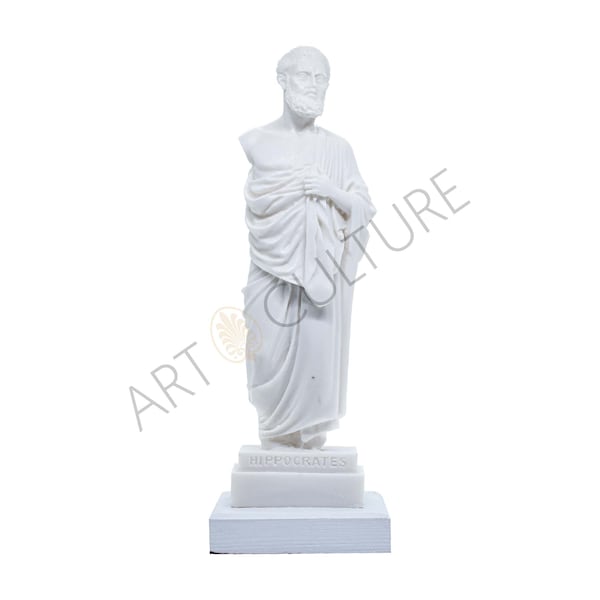 Hippocrates Statue Ancient Greek "Father of Modern Medicine Sculpture 26 cm Height